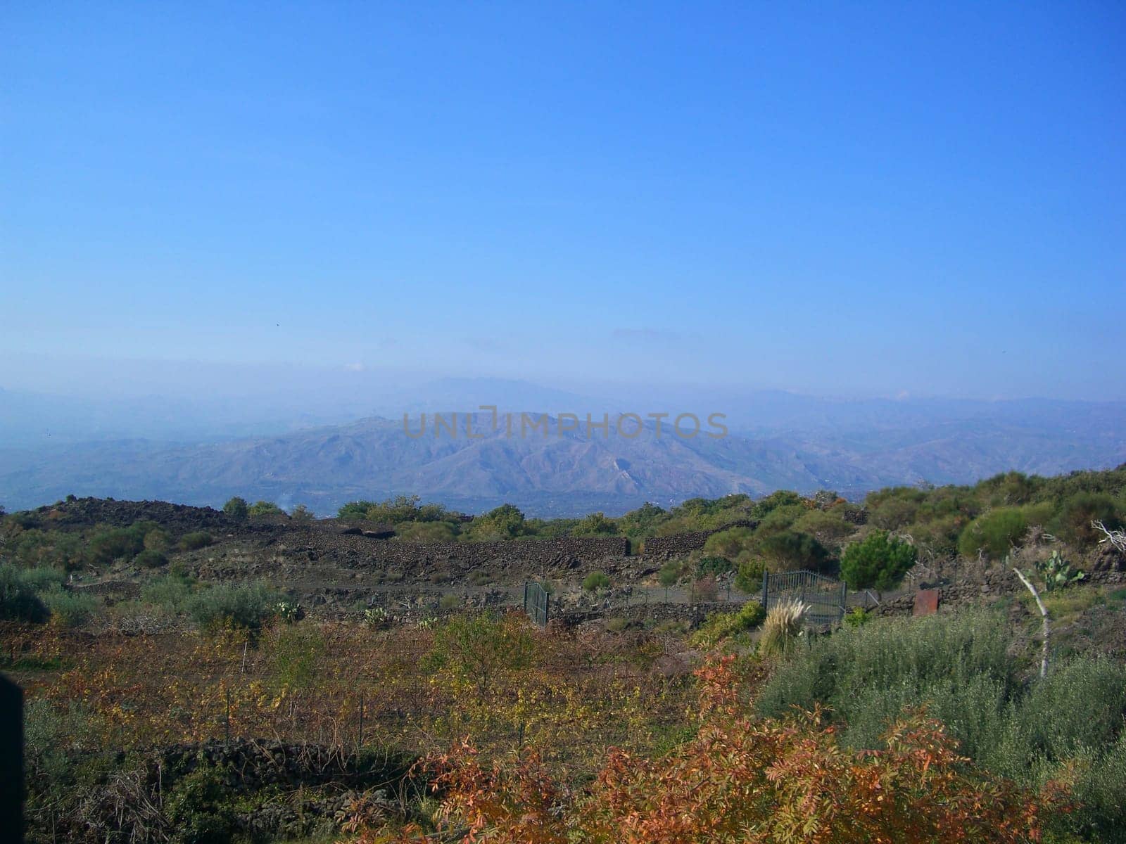 Sicilian volcanic landscape in the countryside