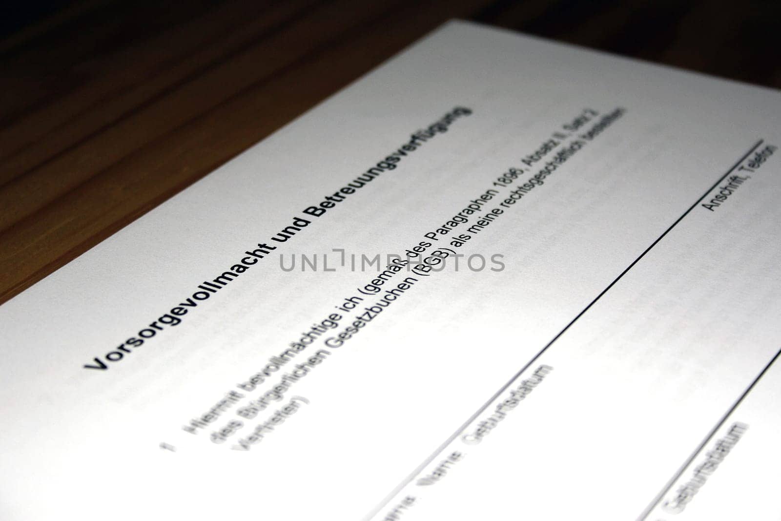 Under German law,a power of attorney authorizes another person to perform all or certain tasks for the principal in the event of an emergency. With the power of attorney,the authorized representative becomes a representative