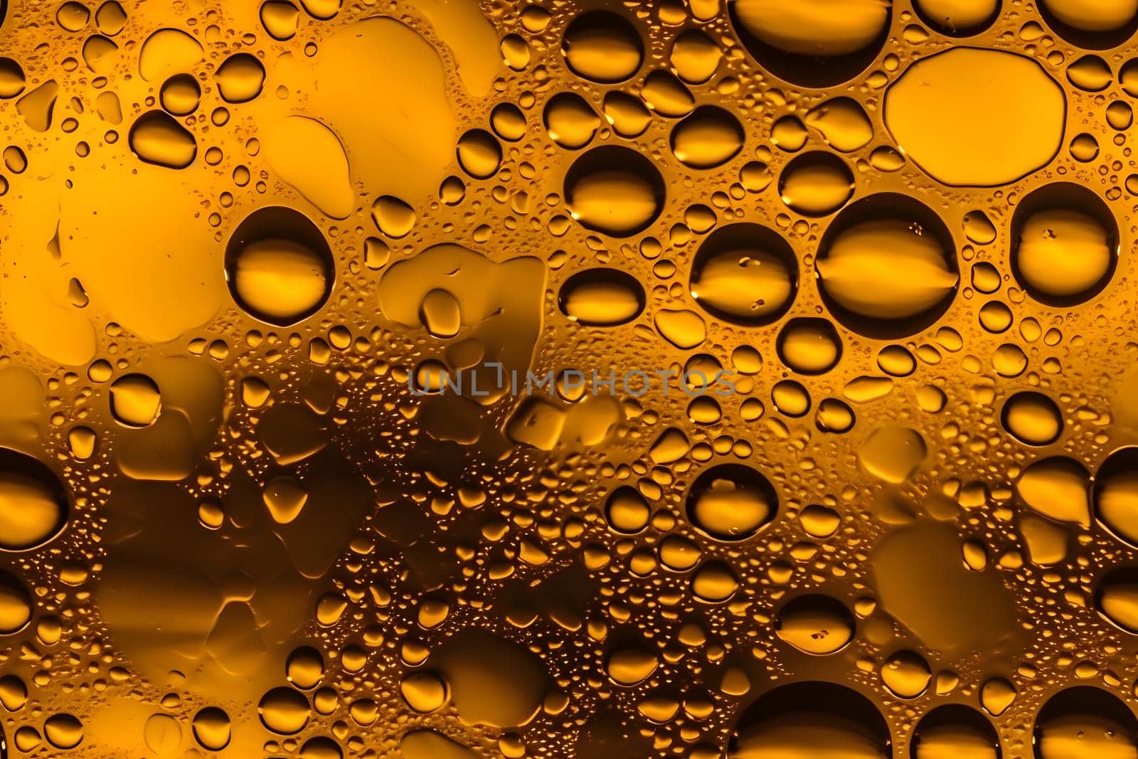 seamless yellow texture and full-frame background of water with oil or air bubbles, neural network generated art by z1b