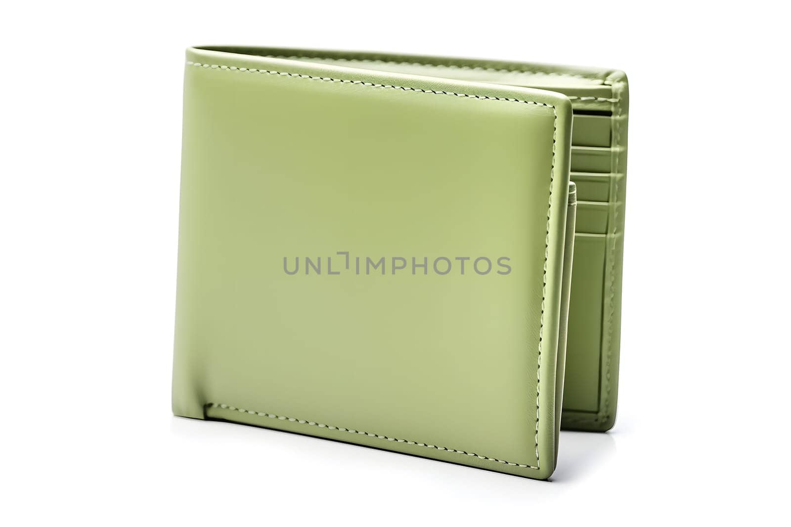 leather wallet isolated on white background. Neural network generated in May 2023. Not based on any actual object, scene or pattern.
