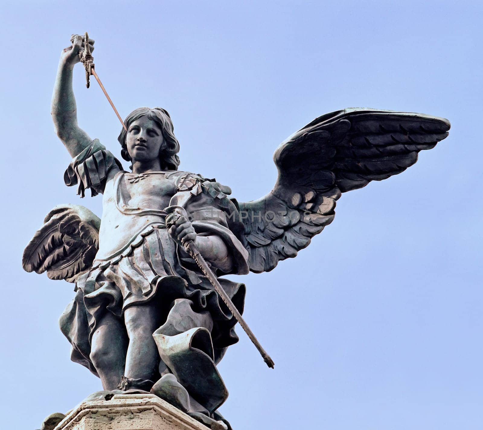 ... an angel appeared above the mausoleum and announced the end of the plague that prevailed at that time by putting his sword in its scabbard - 6x7