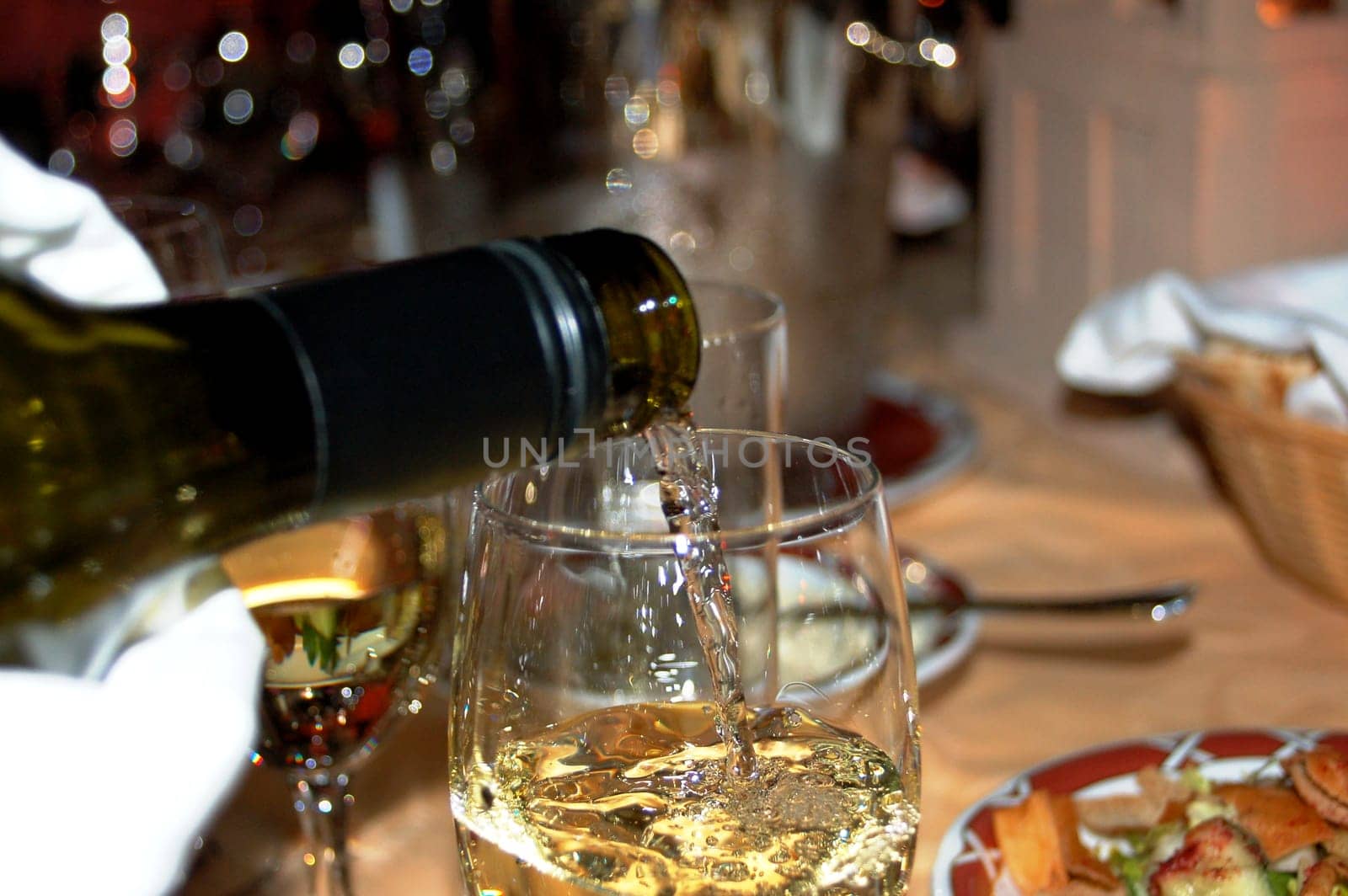 ... a glass of wine the lady
