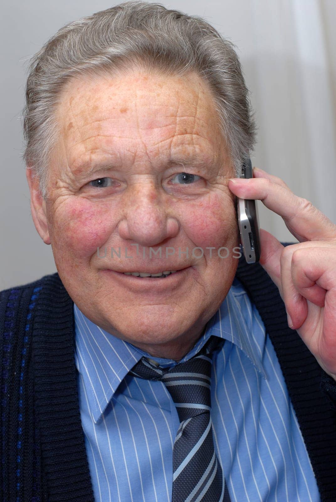 Senior with mobile phone