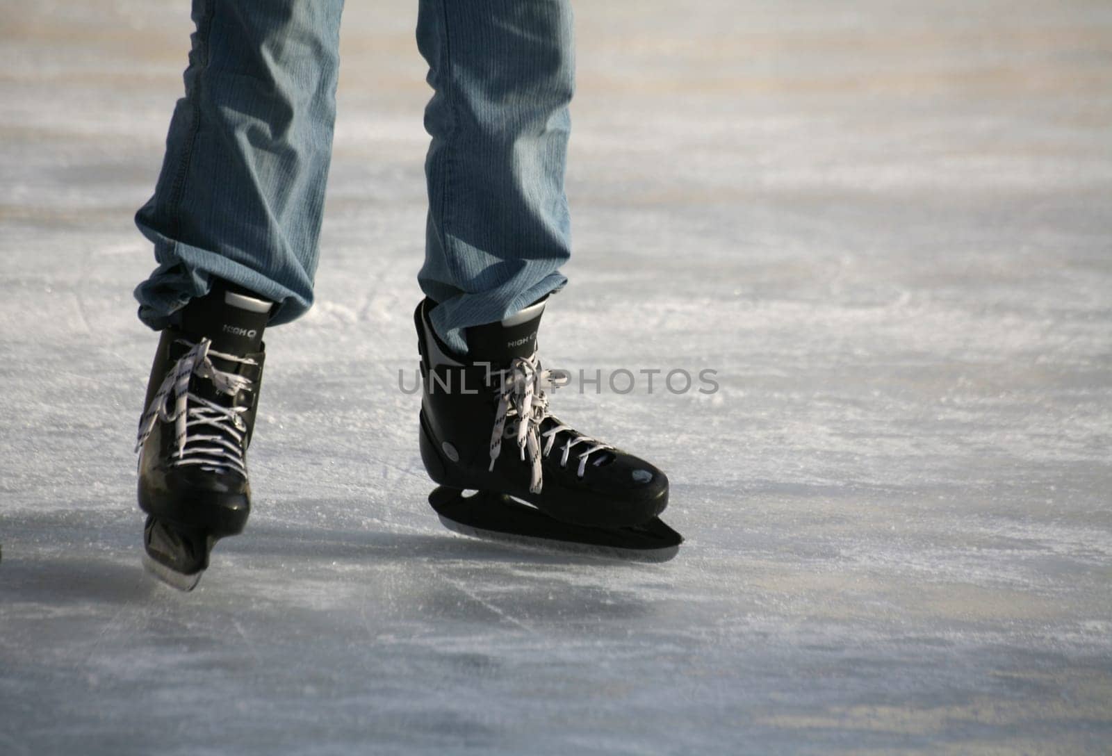 Skaters on an ice rink