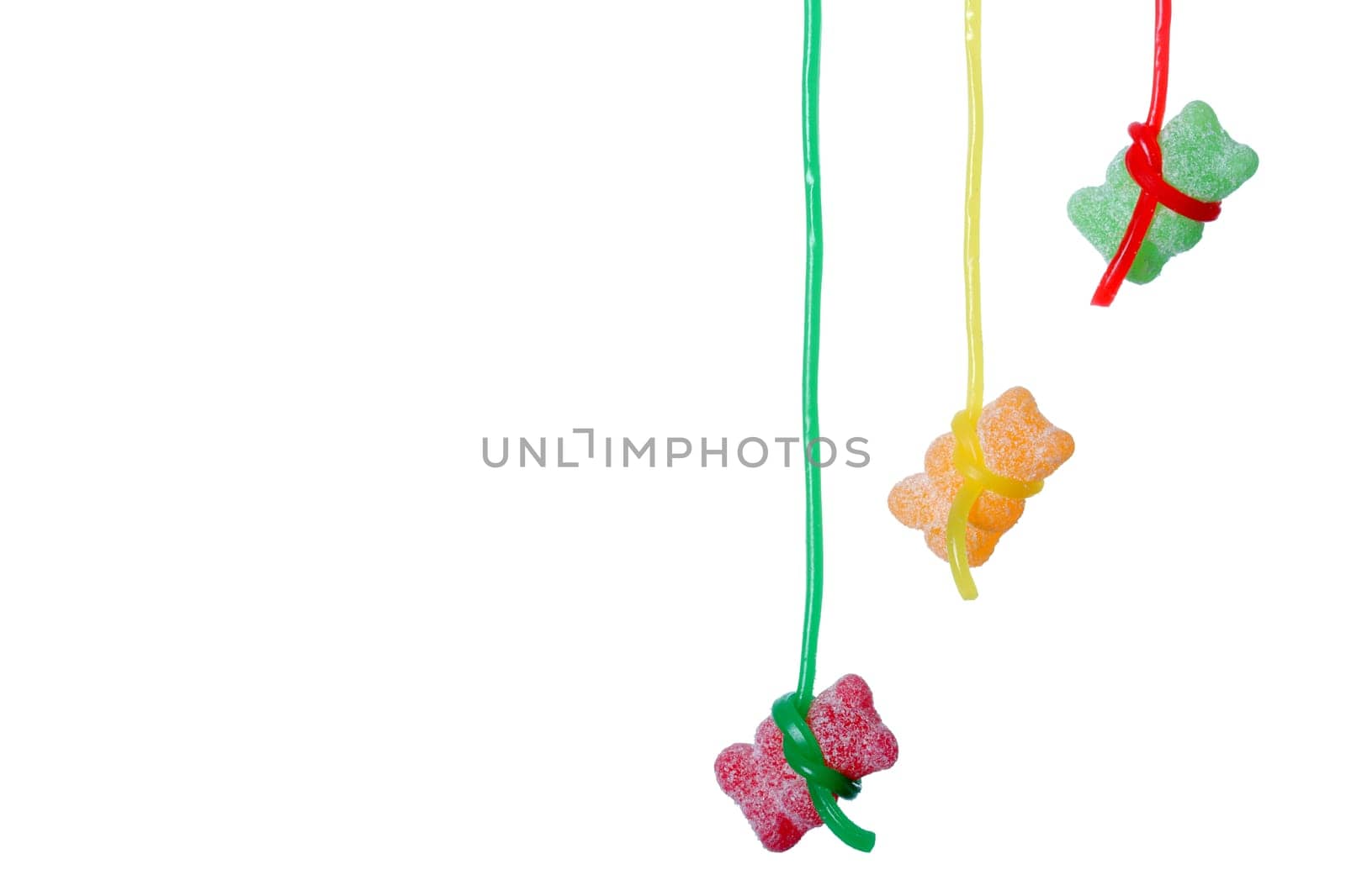 Hanging gummy bears