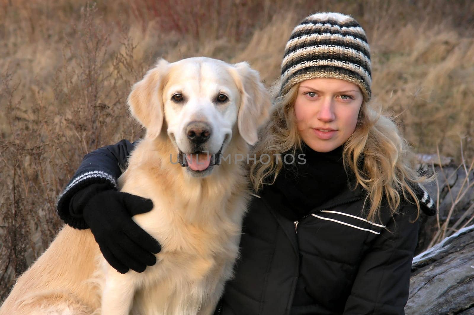 Young woman with dog