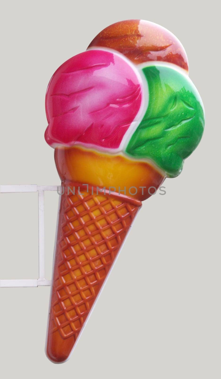Advertising sign for ice cream parlor