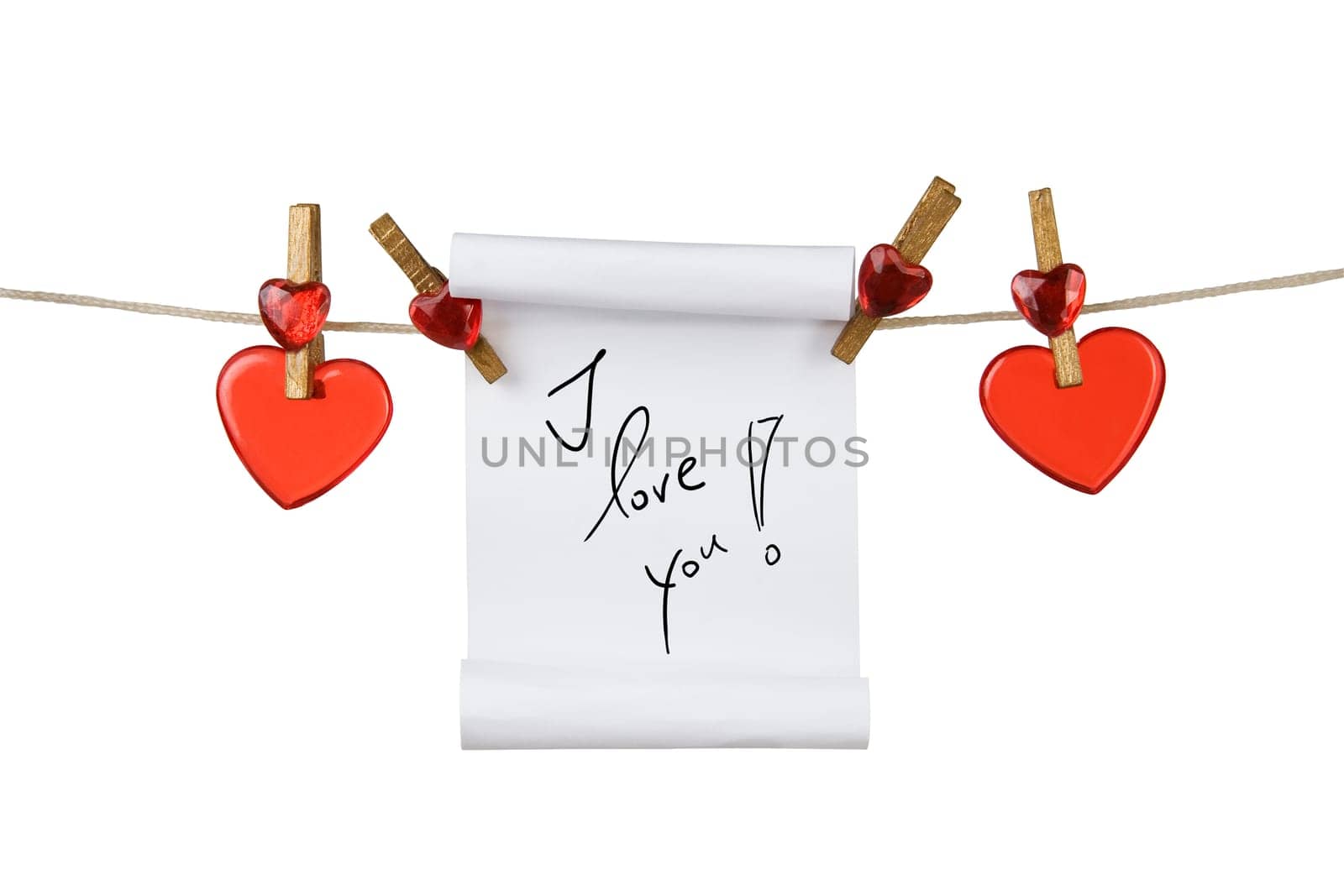 Slip of paper clothesline font