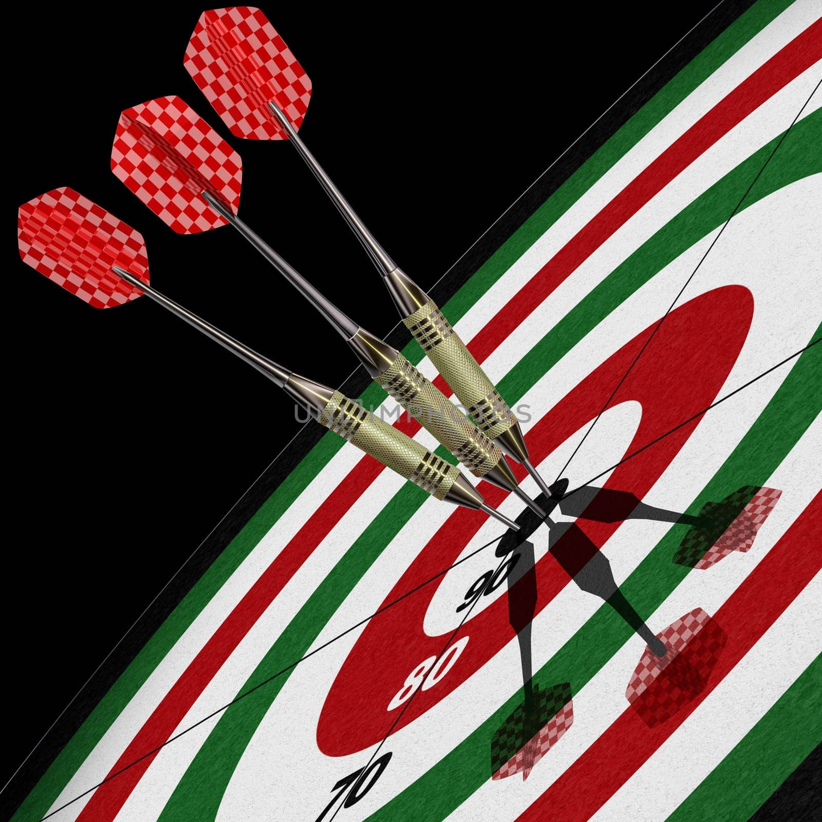 Darts hits