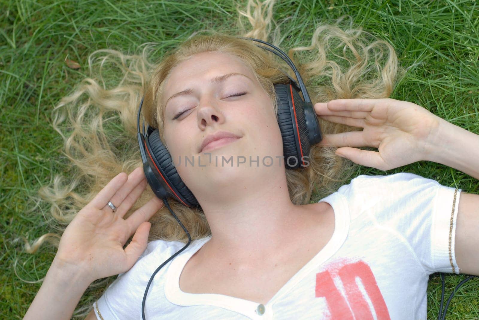 Young woman relaxing with music