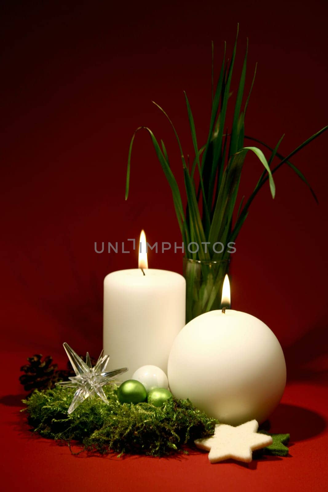 two white candles