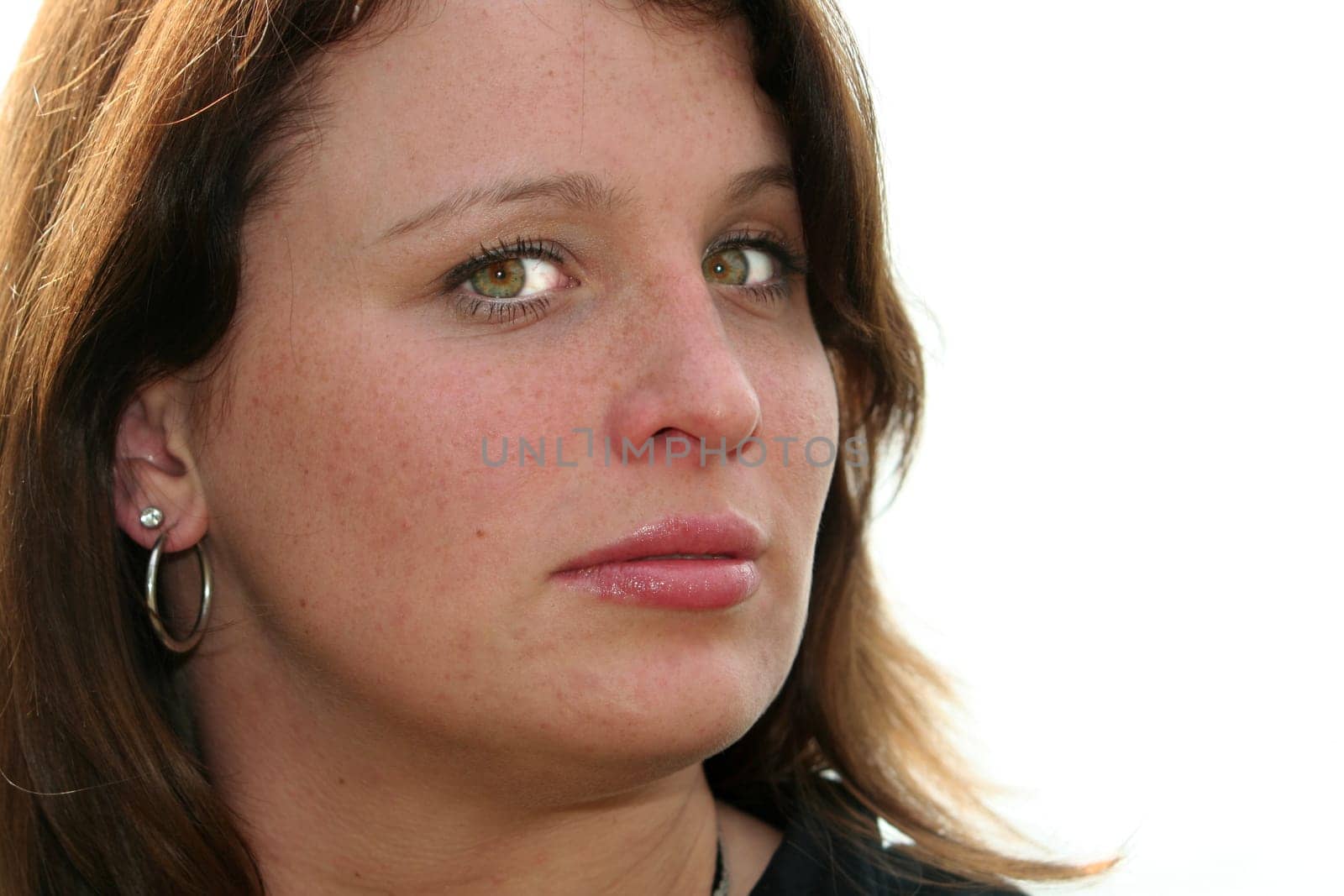 Pretty young woman with brunette hair