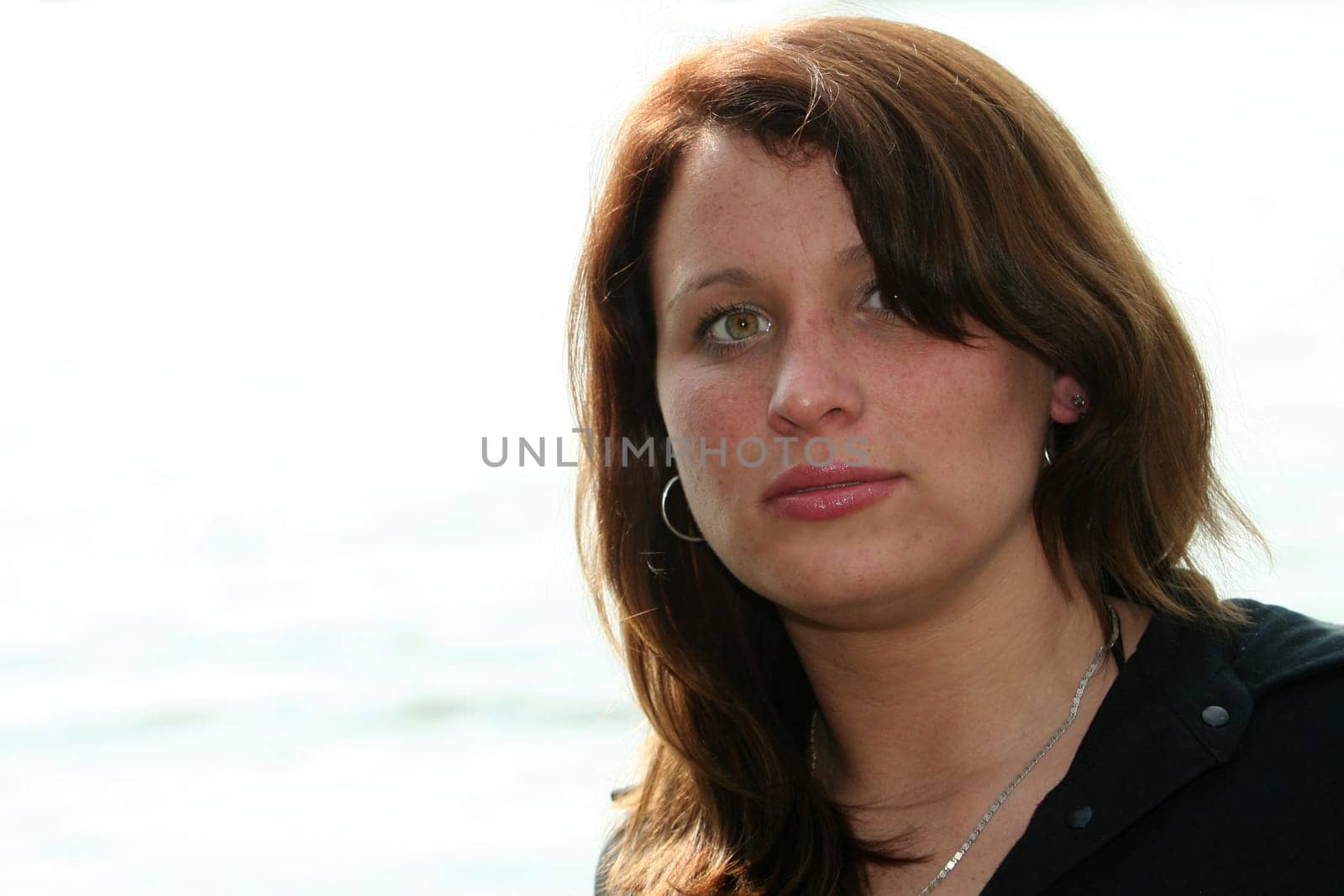 Pretty young woman with brunette hair