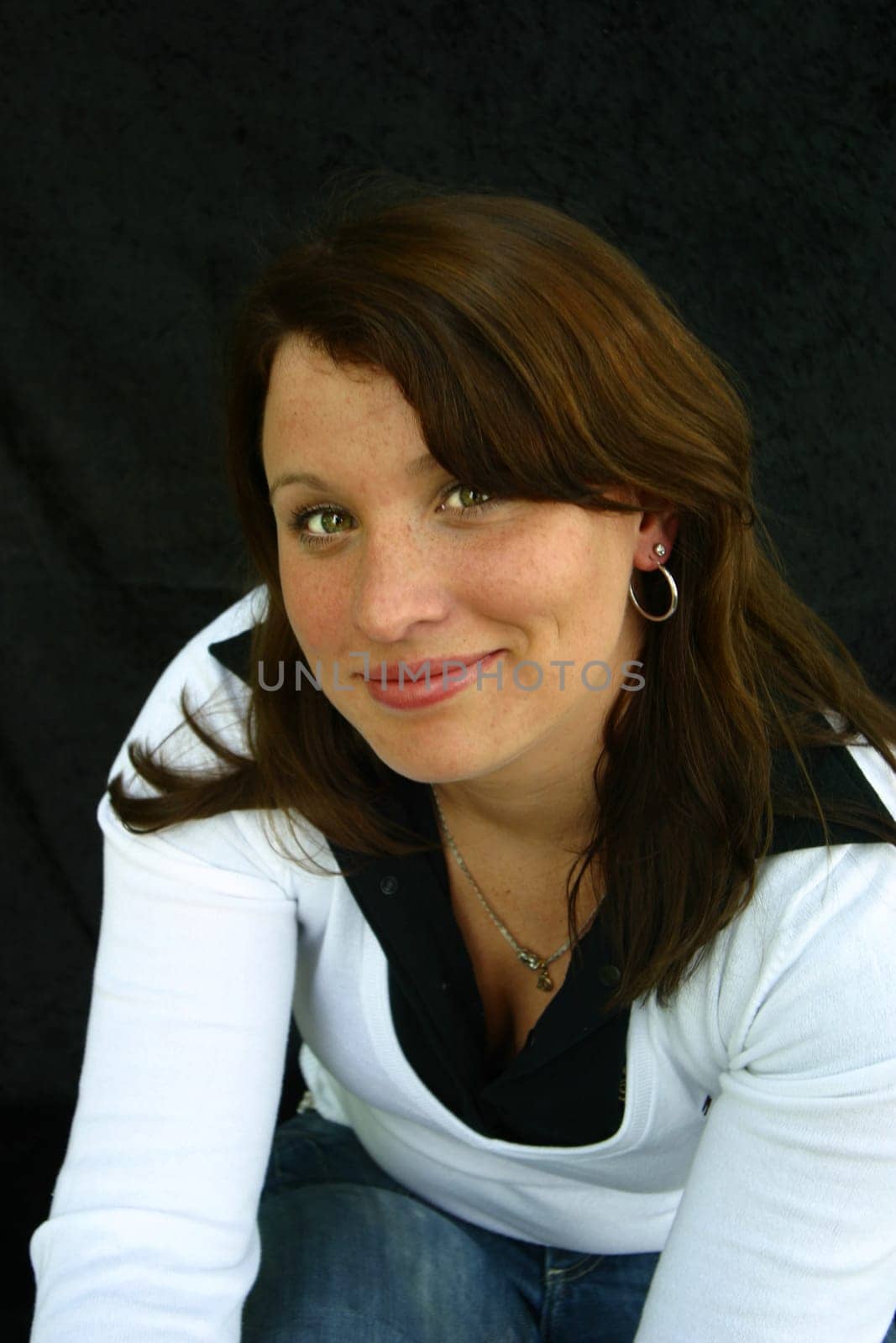 Pretty young woman with brunette hair