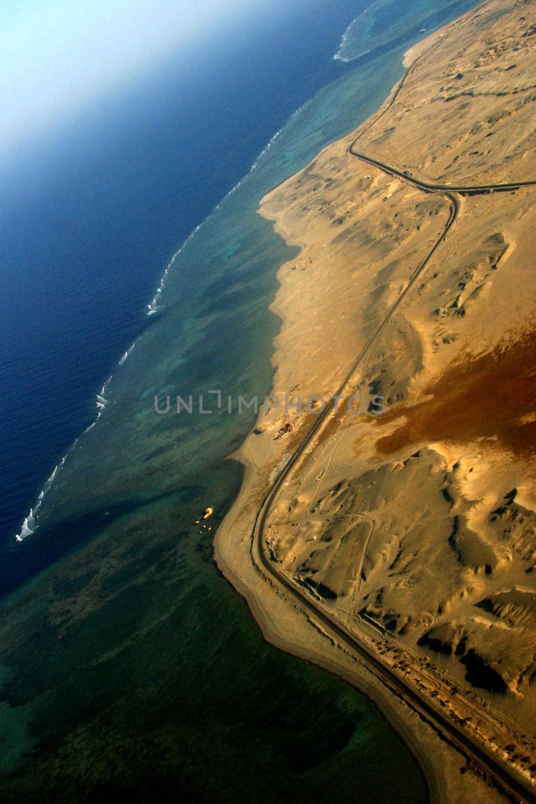 Egyptian desert near Marsa Alam just before sunset