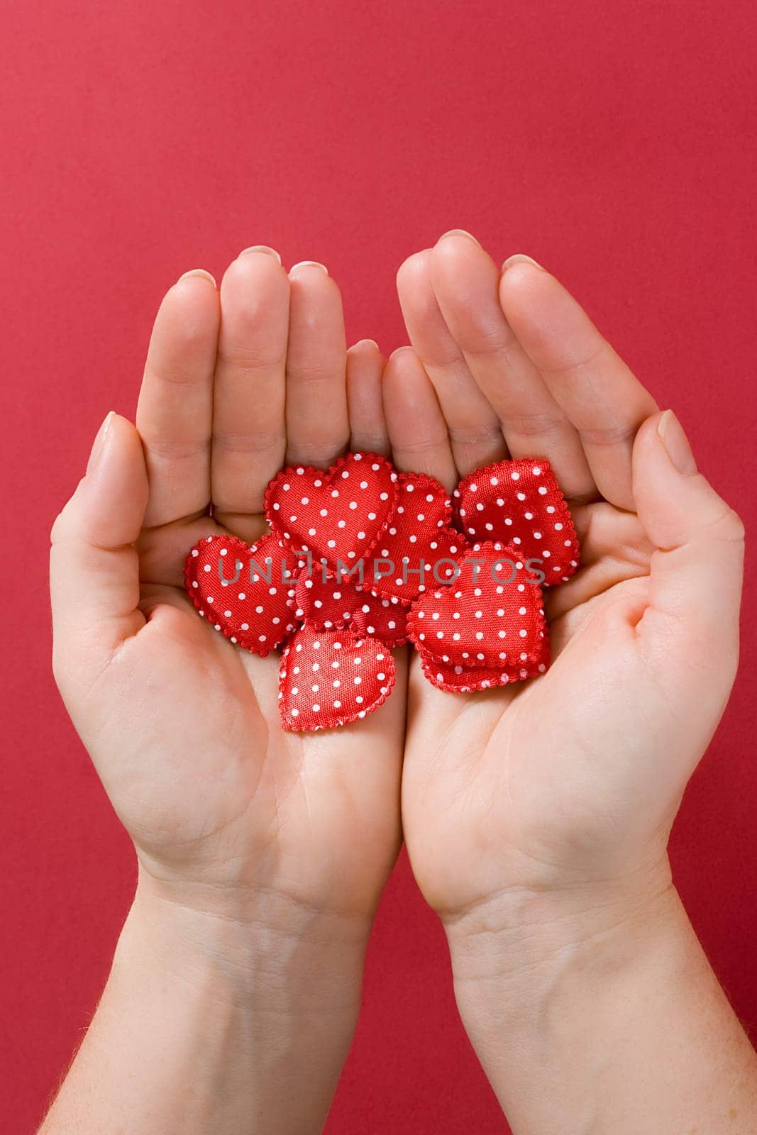 Hands full of hearts