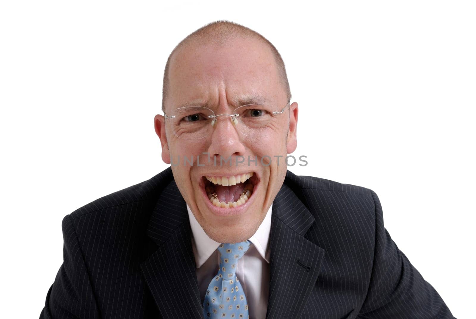 Screaming businessman