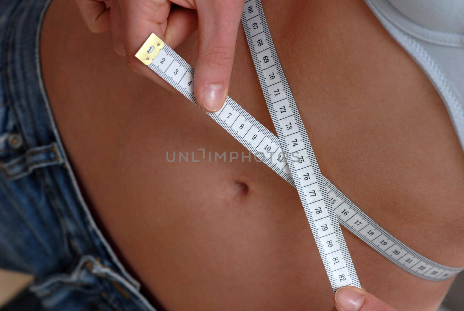 Woman takes measurements