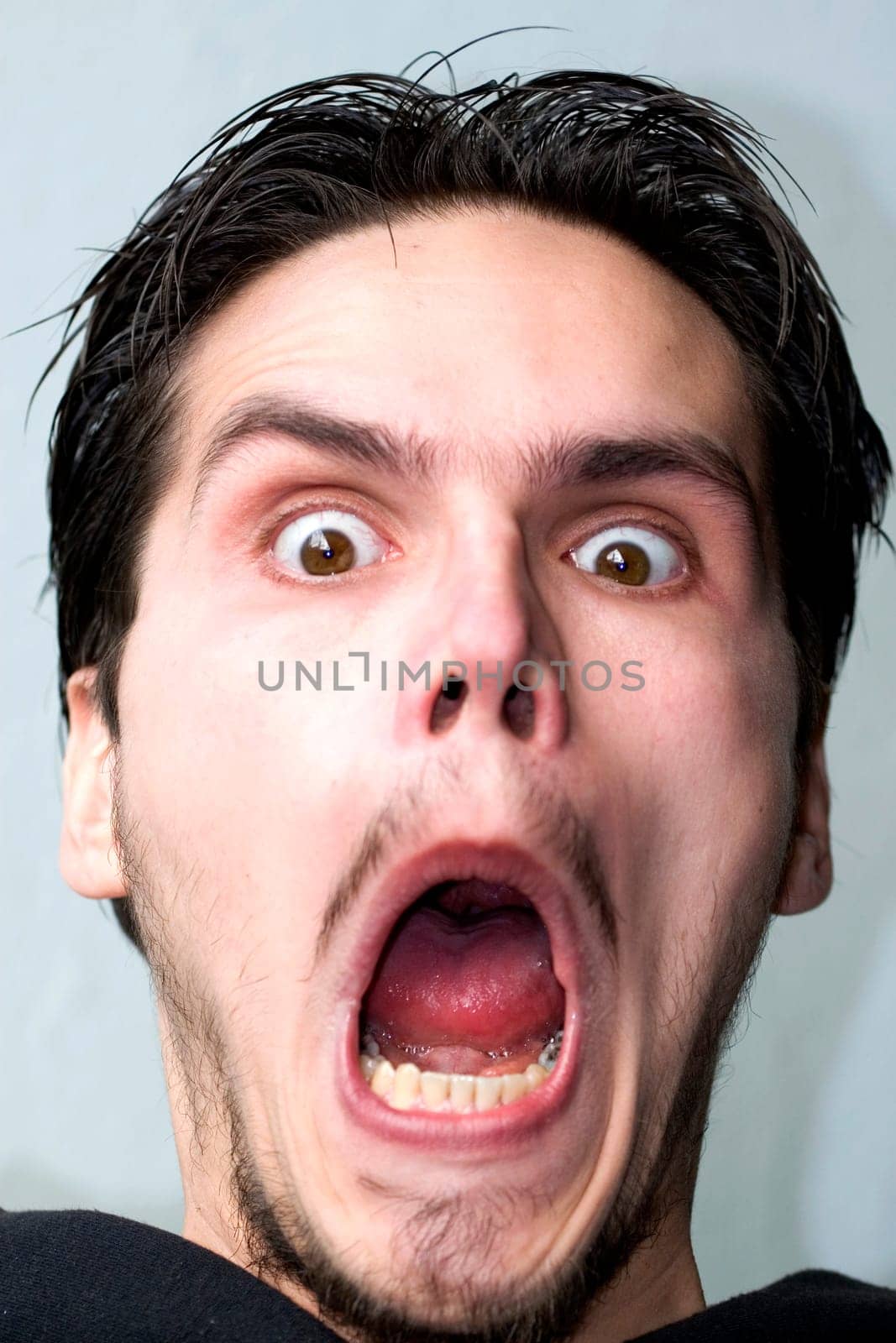 Horrified man