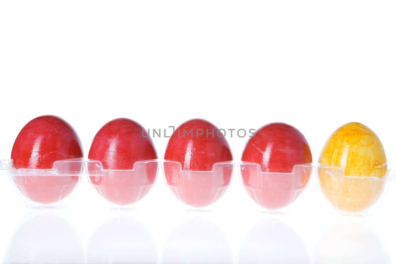 Easter eggs in a row