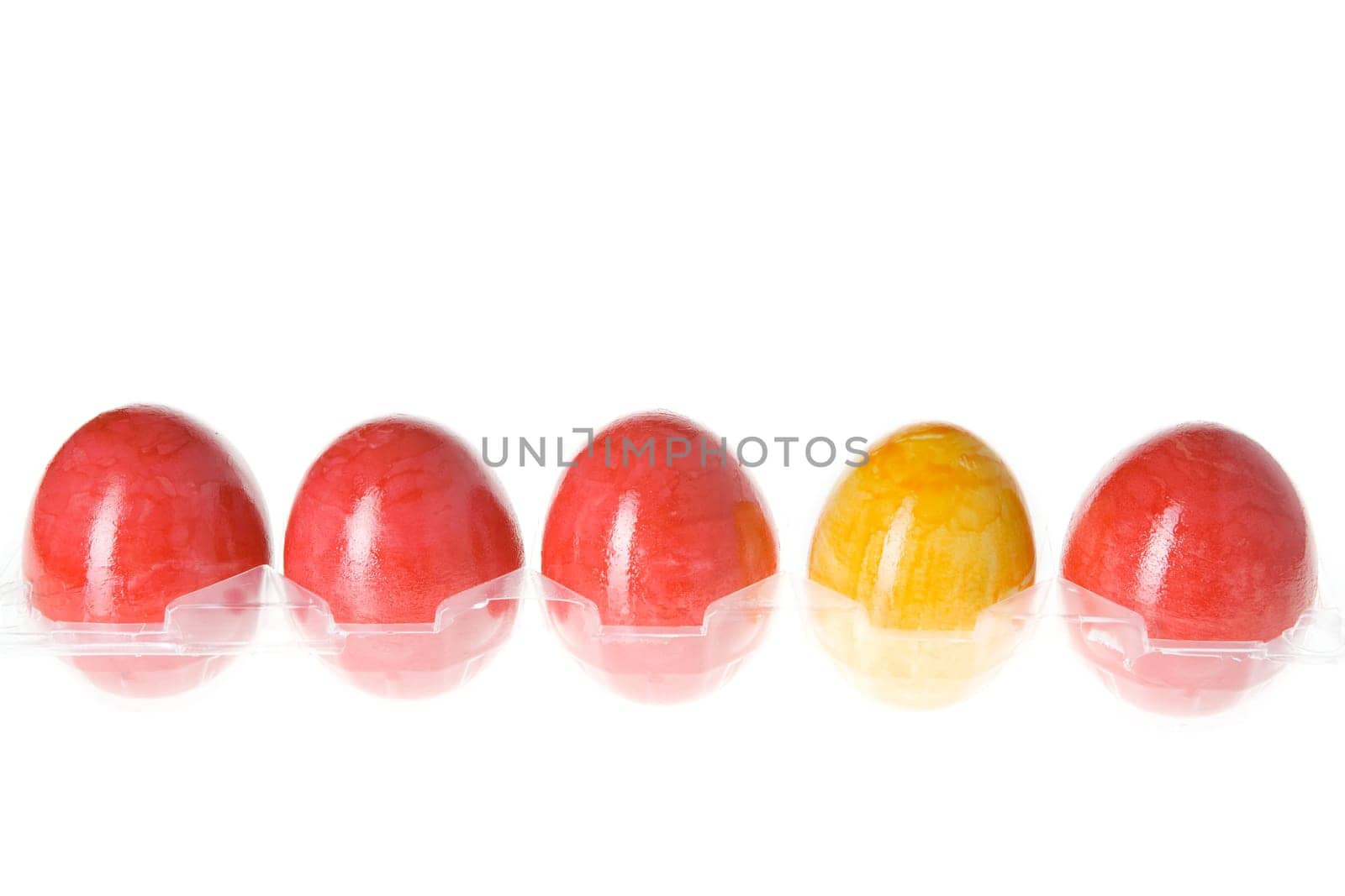 Easter eggs in a row