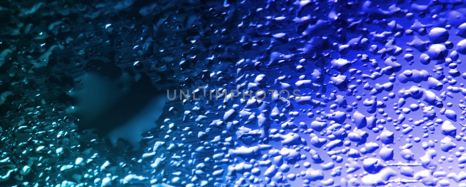 Drops of water on the mirror