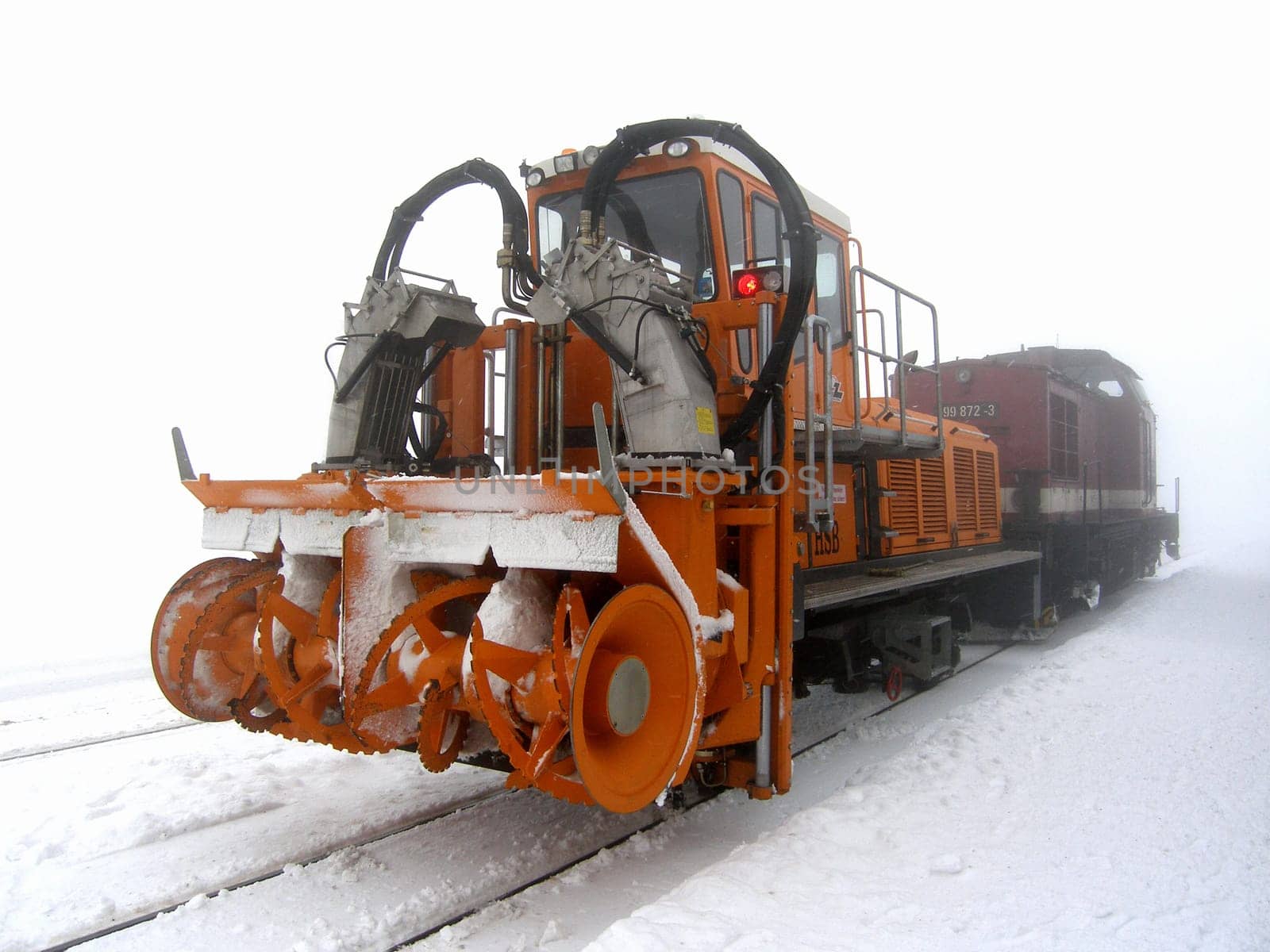 This snow blower ensures free travel on the Harzer Brocken.