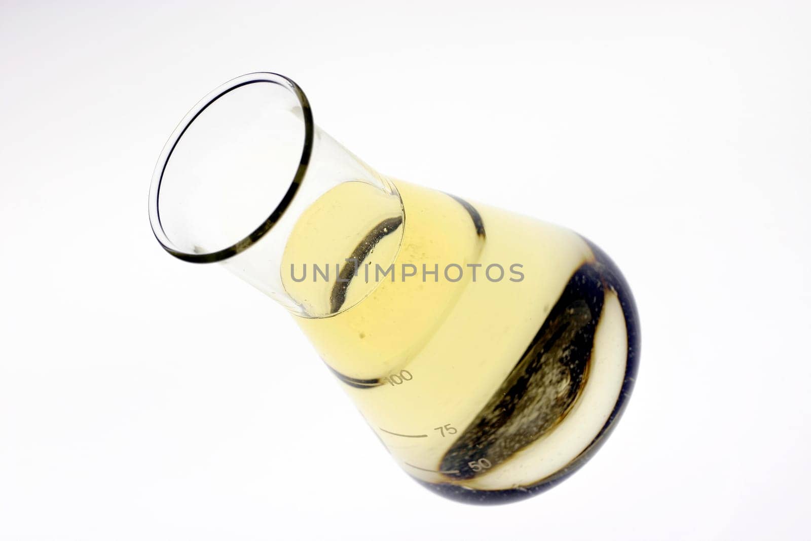 Erlenmeyer flask with liquid