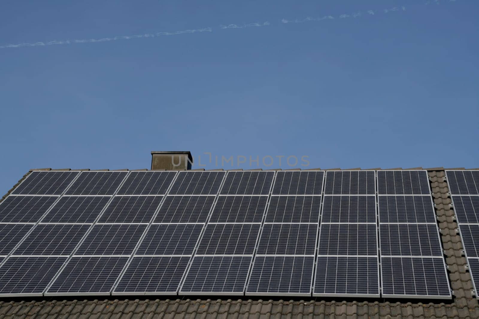 Roof with solar panels