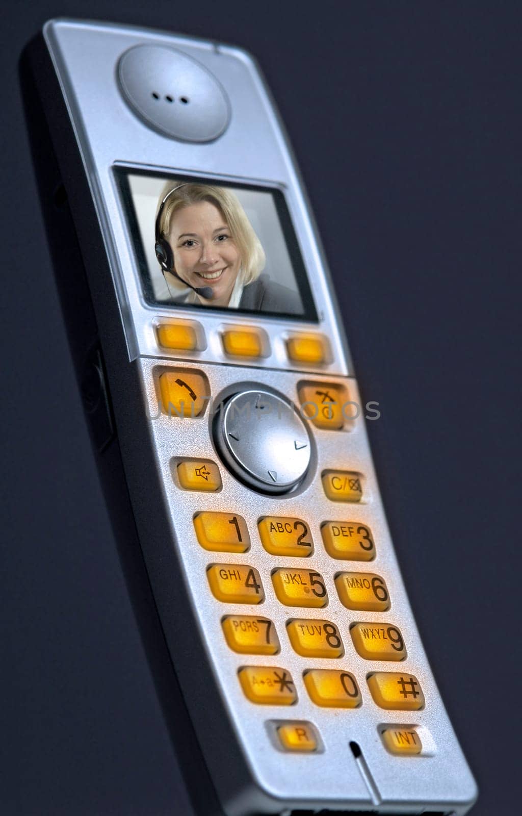 Videophone with backlit keypad