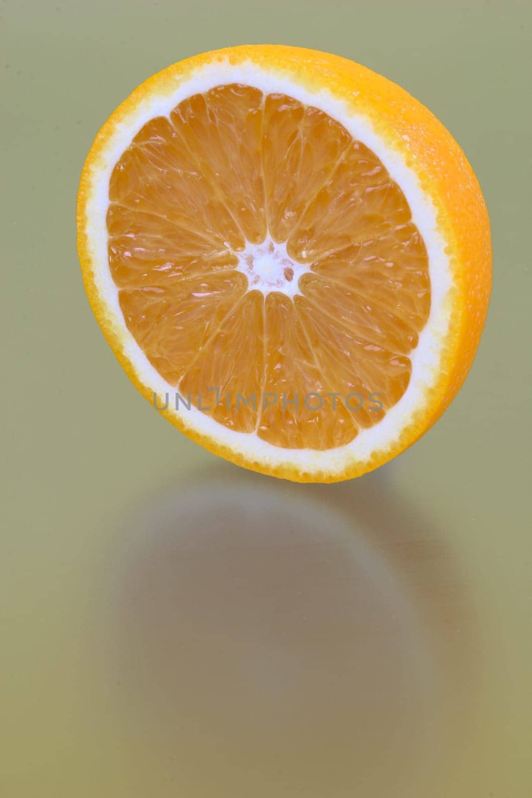 Half orange on gold