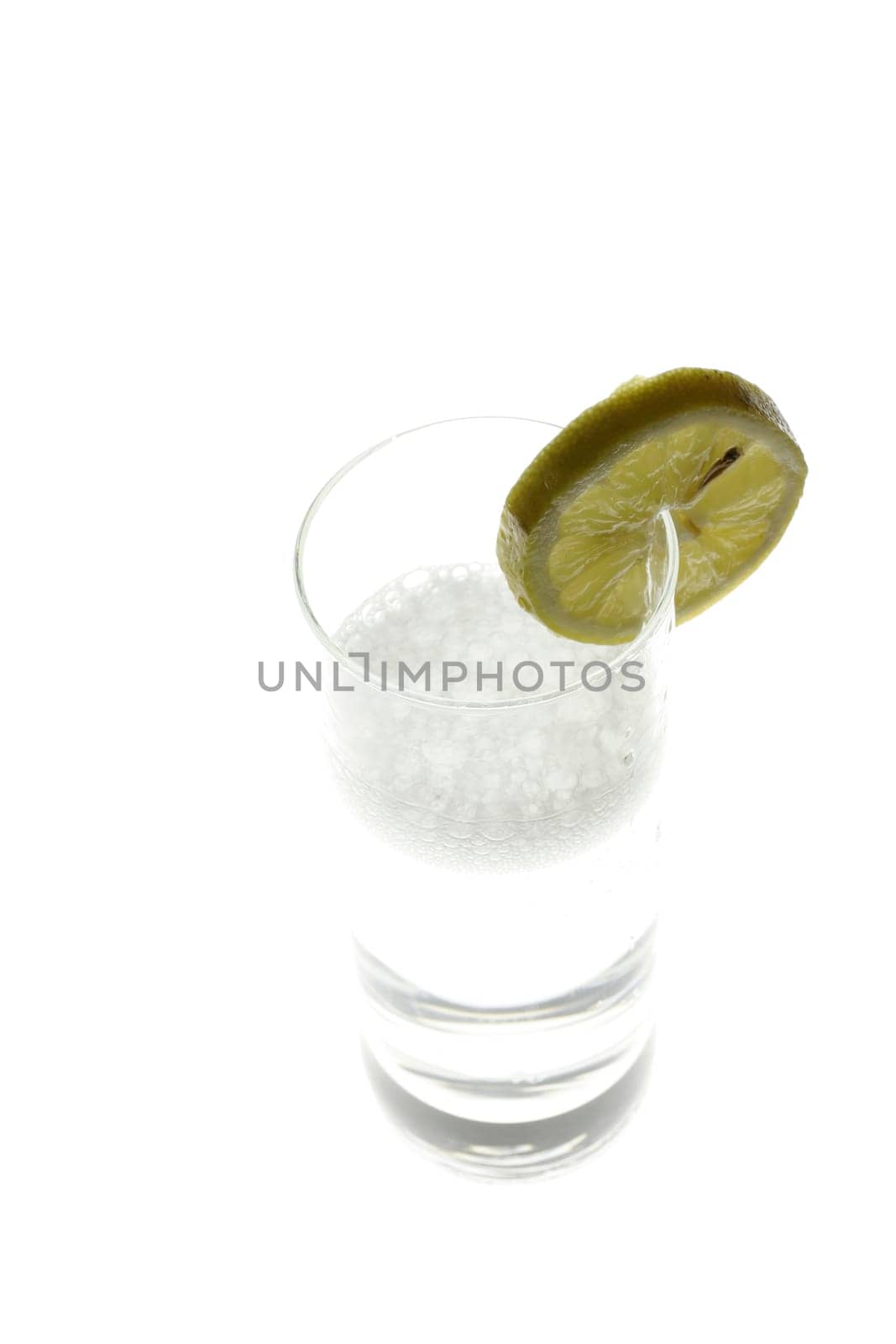 Glass of water with lemon