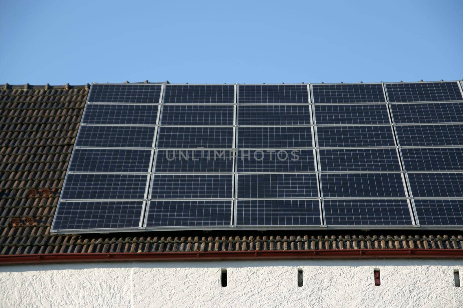 Solar cells on the roof
