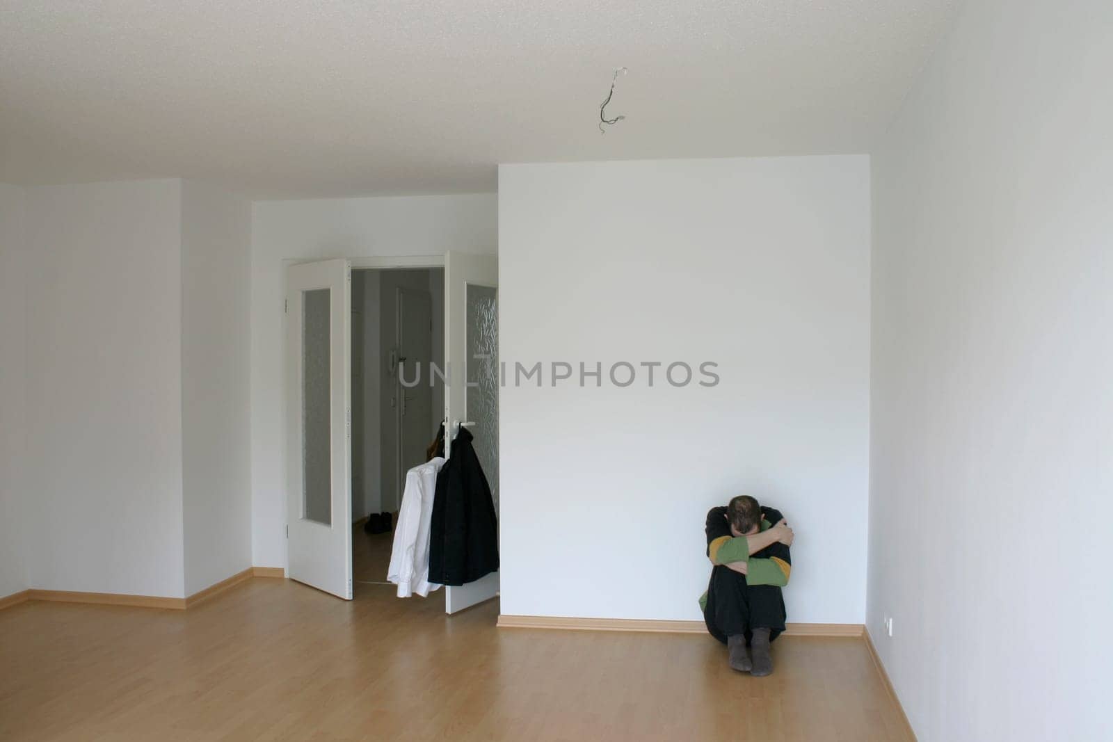 Man sitting on floor