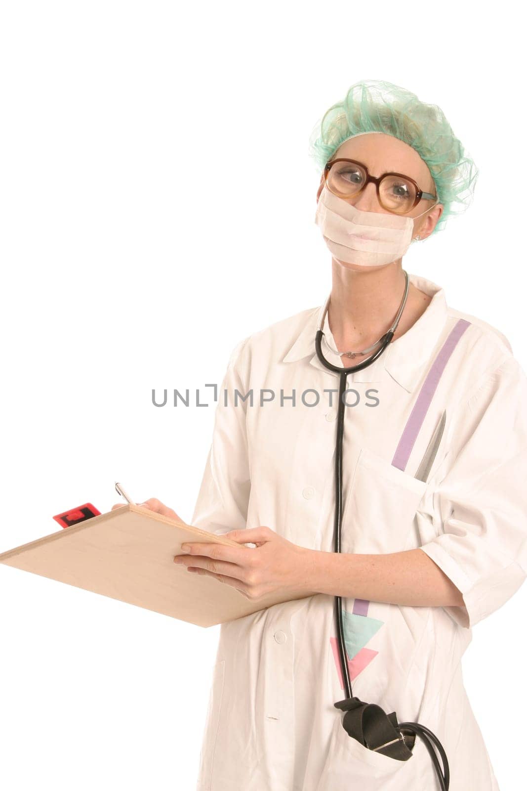 Nurse with documents