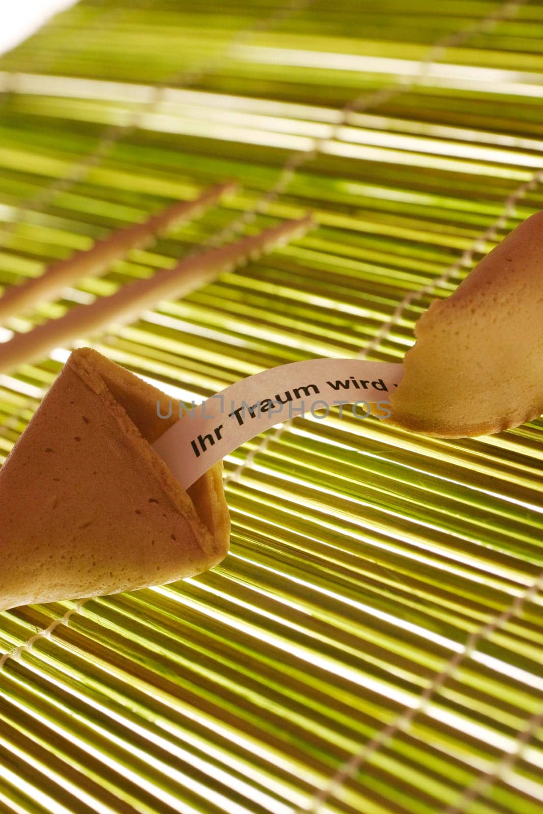 Fortune cookie,bamboo mat,wooden sticks
