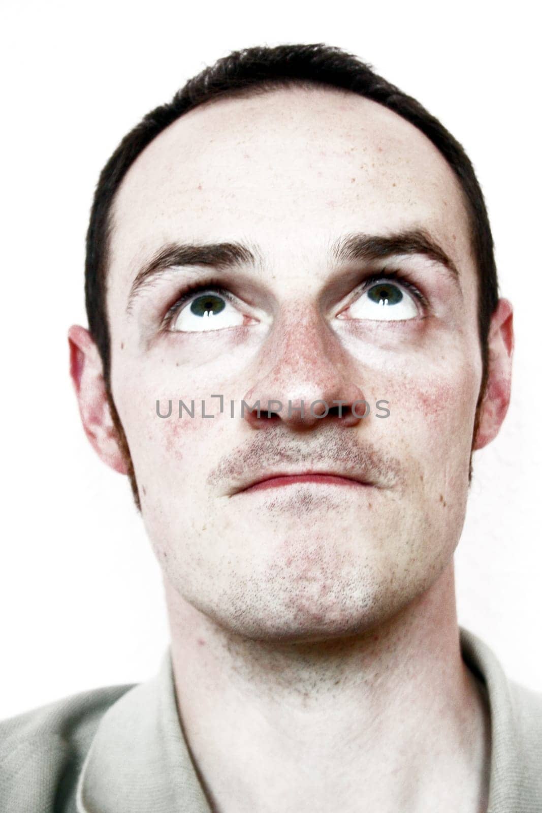 Man,looking up