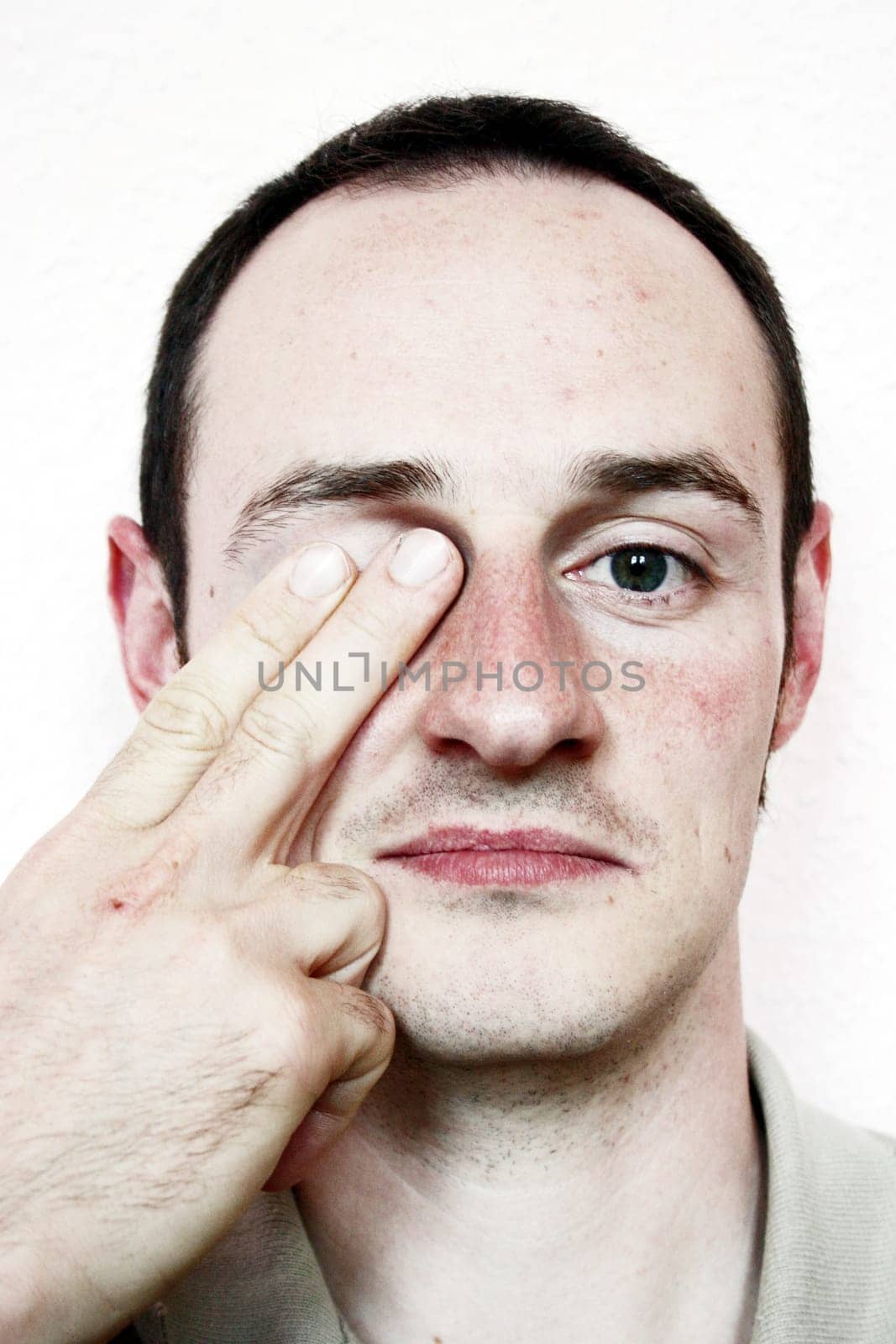 Man,eye obscured