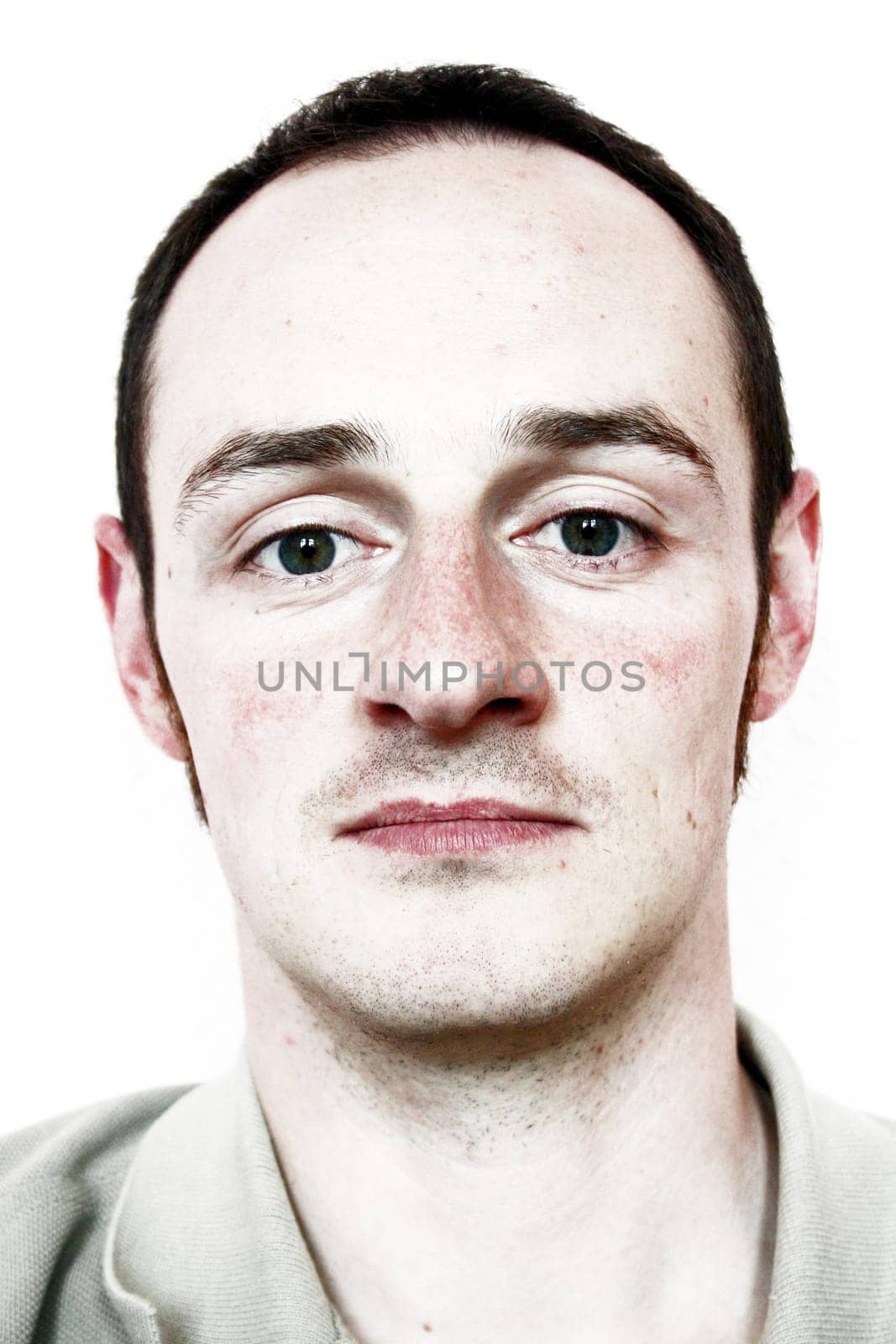 Man,looking straight ahead