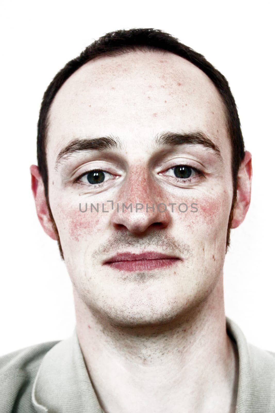 Man,looking straight ahead