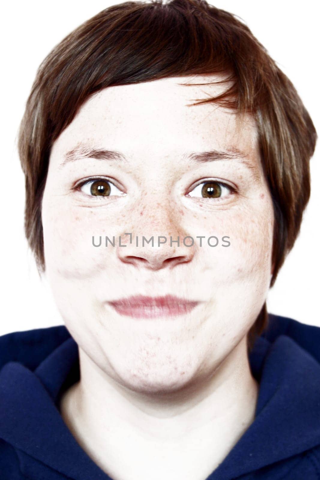 Woman,grins