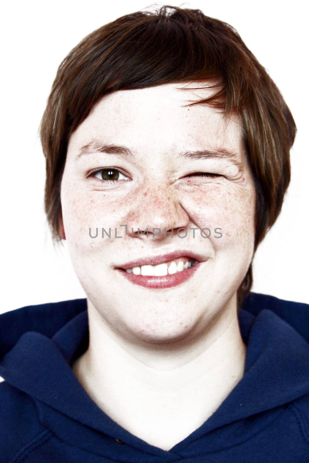Woman,winks