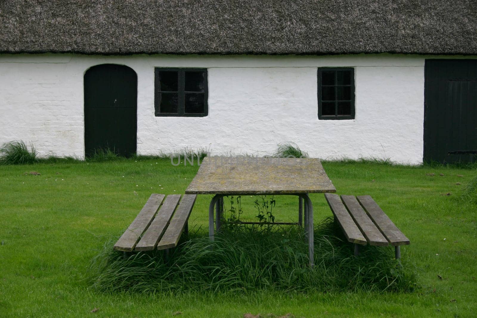 Country house,table with benches