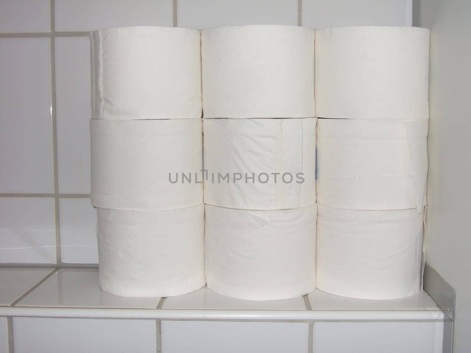 Stock of toilet paper