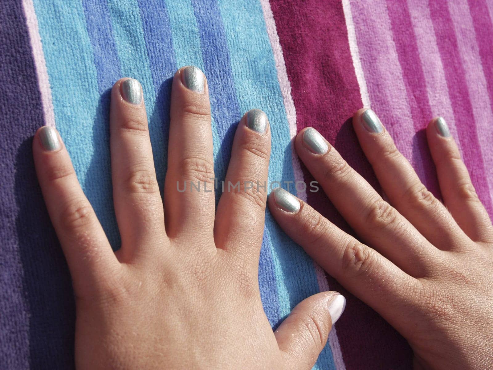 Hands on towel