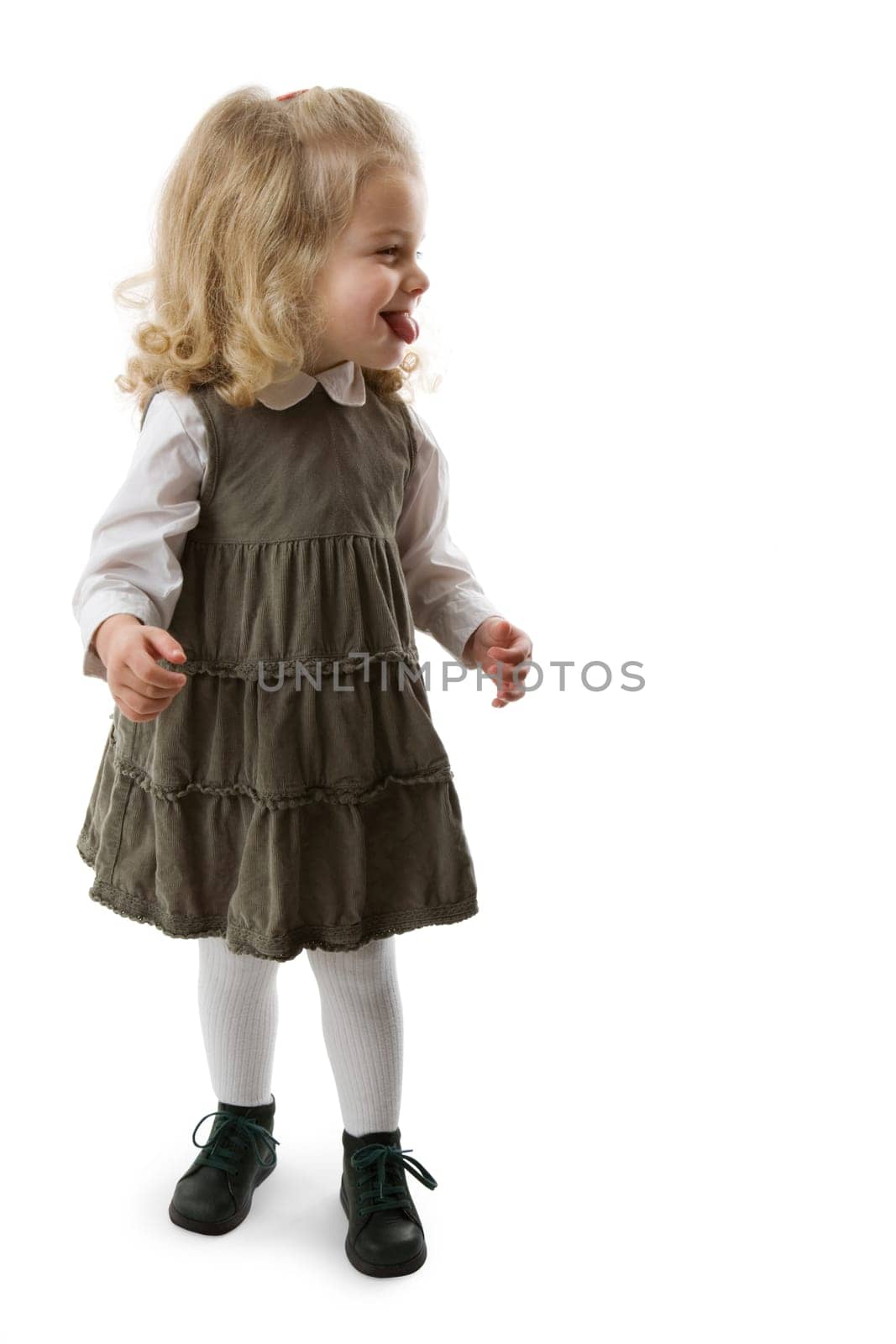 Girl with outstretched tongue