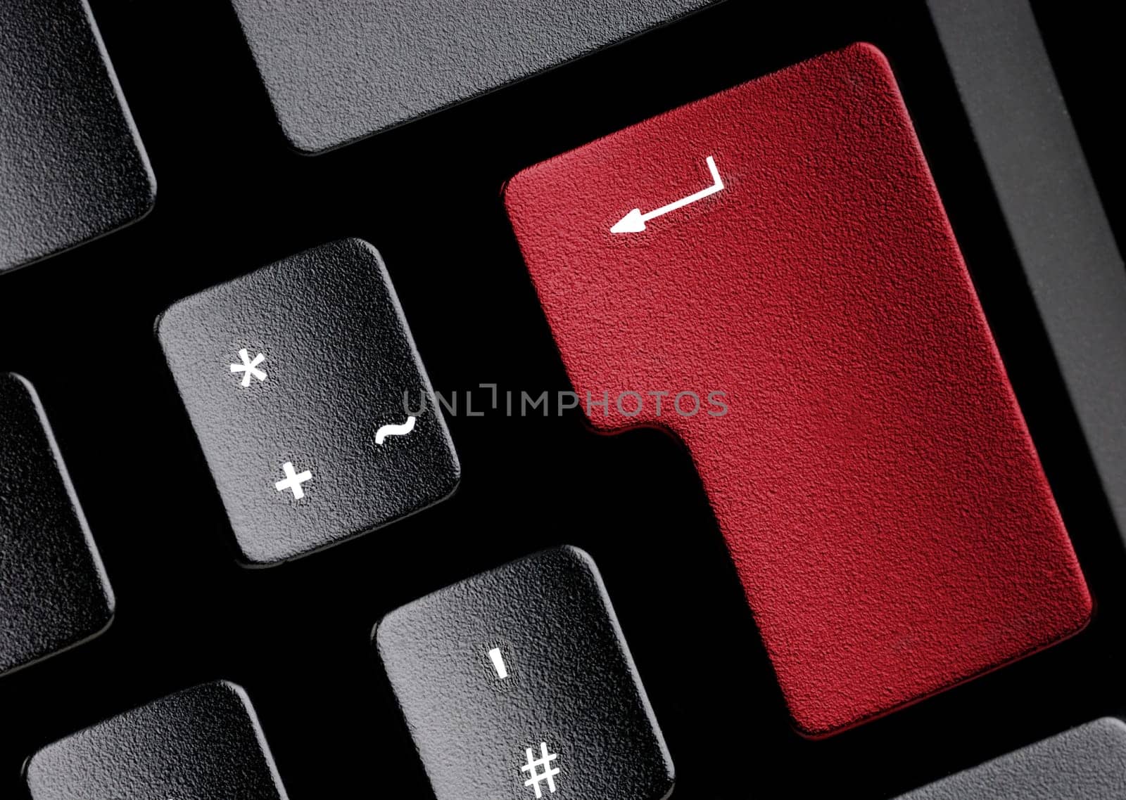 Keyboard with red key