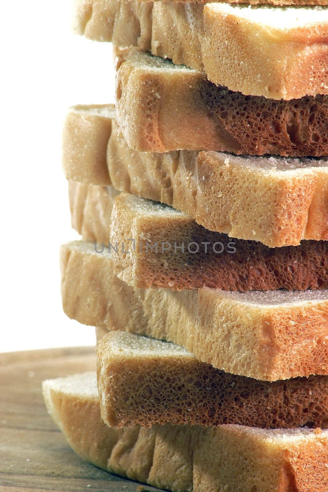 Stacked on top of each other