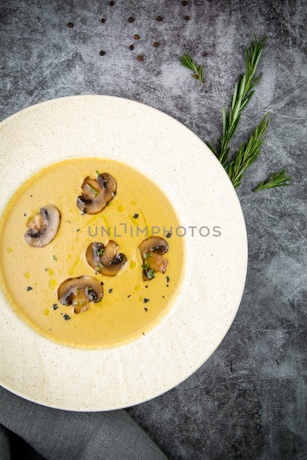 mushroom soup puree with champignons