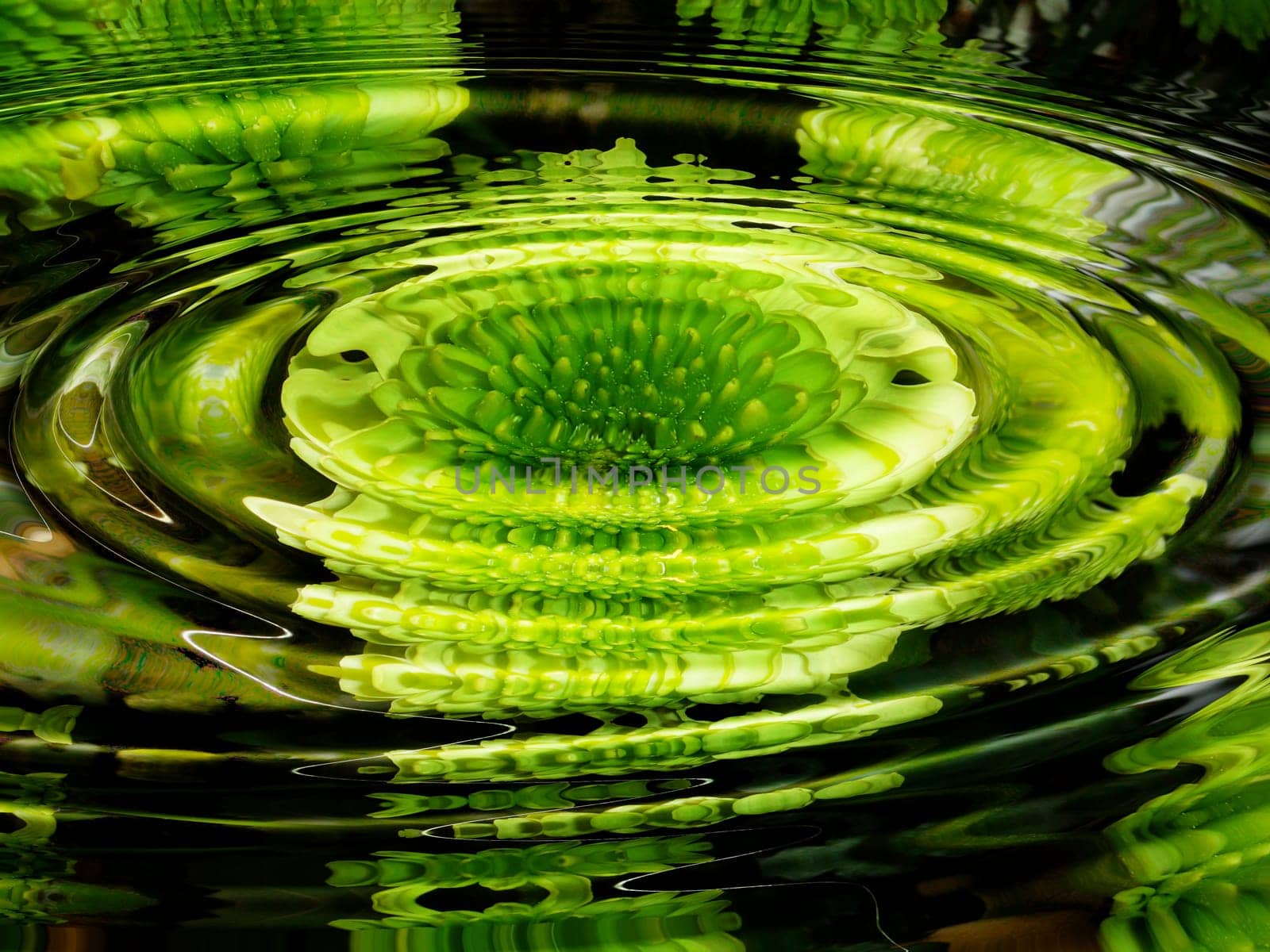 This picture is a montage of self-created water/waves with Photoshop (i.e. never been a photo,but computer graphics) incl. photo. It's not interpolation!